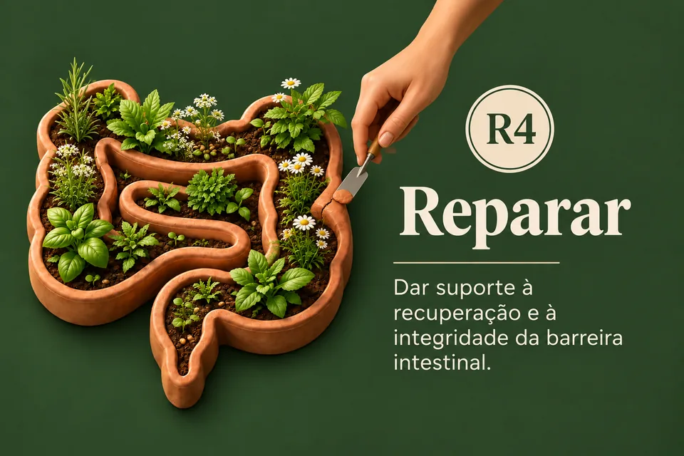 R4 Reparar: dar suporte à recuperação e à integridade da barreira intestinal.